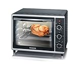 SEVERIN Back- und Toastofen mit Umluftfunktion, Mini Backofen mit Grillrost...