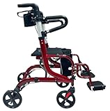 abc HOME | Rollator & Rollstuhl | 2in1 | klappbar | Tasche | verstellbare...