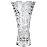 Belle Vous Kristallklare Glasvase Gross - 23,5 cm - Deko Blumenvase Modern...