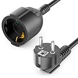 deleyCON 2m Verlängerungskabel Stromkabel Netzkabel Verlängerung...