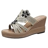 TYUIOP Keilsandalen Damen Espadrilles Für Damen Schwarz Damen Slim Appeal...