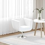 RMIHSJG Drehsessel Weiß Kunstleder Höhenverstellbarer Drehstuhl mit...