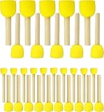 30 Stück Schwammstupf Pinsel Set, Runde Schwämme Tupfpinsel Set für DIY...