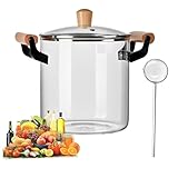 Glas-Kochtopf mit Deckel, hitzebeständiger Suppentopf, vielseitiges...