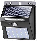Hqynss 4 Stück Solarlampen für Außen mit Bewegungsmelder, Superhelle...