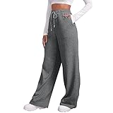 Jogginghose Damen High Waist,Sporthose Damen mit Kordelzug Hosen Einfarbige...