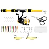 Kids Angel Stange - Tragbare Comboing Rod Combo, Teleskopfischausrüstung |...