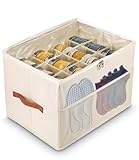 Goxiry Schuhorganizer Platzsparend mit Durchsichtigem Deckel Schuhboxen 12...