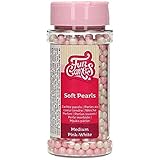 FunCakes Weiche Perlen Mittel Rosa/Weiß: Kuchenstreusel, guter Geschmack,...