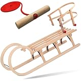 Explorer Colint Holzschlitten mit Rückenlehne für Kinder ab 1 Jahr und...