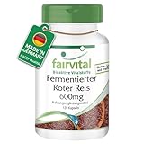 Fairvital | Fermentierter Roter Reis 600mg - Monascus purpureus Kapseln -...