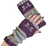 Generisch Gestrickte Fingerlose Handschuhe, Warme Winter Handschuhe Mit...