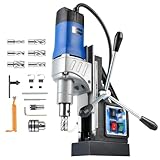 ZELCAN Magnetbohrmaschine 1550W Standbohrmaschine 6 Bohrer 13000N...