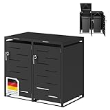 STEELSØN Mülltonnenbox 2er Diorus – Mülltonnenverkleidung aus Stahl...