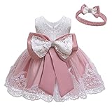 LZH Baby Mädchen Spitzenkleid Bowknot Blume Kleider Hochzeitswettbewerb...