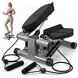 Niceday Mini Stepper für Zuhause, 2-in-1 Up-Down Stepper mit Power Ropes...