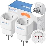 Bigfish 2Pack USA Adapter Typ B, Weiß, 100-250V, 13A, 3250W, EU nach...