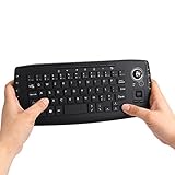 Docooler E30 2,4 GHz Wireless Keyboard mit Trackball Maus Scrollrad...