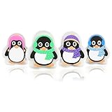 Nordstern Taschenwärmer Handwärmer Pinguin 4er Pack - Wiederverwendbare...