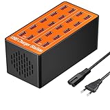 USB Mehrfach Ladegerät,20-Port USB Ladestation,Intelligentes Desktop...
