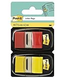 Post-it Index Haftstreifen, Standard, Rot und Gelb, 25.4 mm x 43.2 mm, 50...