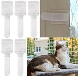 ehomiiii 50-teilige Set für klebende Haken - Outdoor-Katzenschutznetz für...