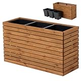Blumenkasten Holz für Garten Balkon Terrasse Hochbeet Blumentopf XXL...