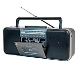 Boomboxen Tragbarer Kassettenrekorder mit AM/FM/SW-Stereoradio, Bluetooth,...