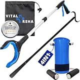 VitalReha 4in1 Hüft-Op Reha Set Greifzange Anziehhilfe Schuhlöffel |...