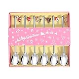 Weihnachtslöffel Set, 6 Stück Edelstahl Kreativer Weihnachtslöffel,...