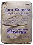 25Kg Zement CEMII/B-S 42,5 N zum Betonieren Mauern Putzen und Herstellung...