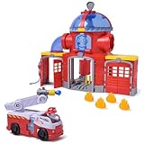 PAW Patrol Fire Rescue - Feuerwehr-Station Spielset mit Geschoss-Abwurf,...