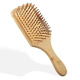 Bambus Haarbürste Holz mit Natur Pins, Bamboo Brush,Holzmassagekamm,...