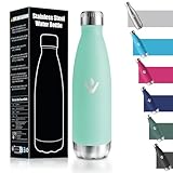 HoneyHolly Trinkflasche Edelstahl 500ml, BPA-frei, Thermosflasche, 18/8...