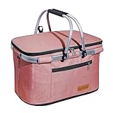 ABIUBIU Einkaufskorb Kühltasche Groß Isolierkorb KüHlkorb KüHltasche...
