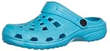 Brandsseller Damen Clog Badeschuh Gartenschuh Freizeitschuh (Hellblau, EU...