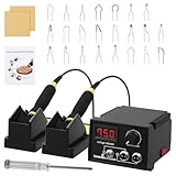 Dibaful Brandmalerei mit 2 Stifte 90W Brandmalkolben Kit 23 Pyrographie...