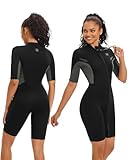 Seaskin Shorty Neoprenanzüge für Damen, 2 mm Front-Reißverschluss,...
