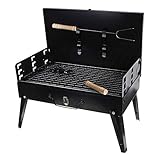 xuejuanshop Tragbarer Holzkohlegrill, platzsparender und faltbarer Grill,...