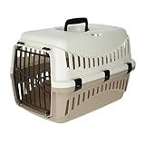 Kerbl Pet Transportbox Expedion, Hundebox, Katzenbox, creme/taupe,...