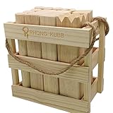 RHQNG Kubb, Wikinger-Schachspiel, Outdoor-Spiel mit Tragetasche,...