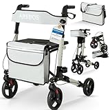 Arebos Leichtgewicht Rollator Aluminium | Reiserollator 6-fach...