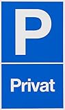 Metafranc Hinweisschild 'P-Privat' - 250 x 150 mm / Beschilderung /...