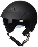protectWEAR Jethelm Motorradhelm mit integrierten Sonnenvisier und Schild...