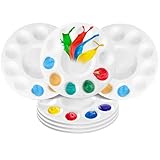 6 Stück Mischpalette, Kunststoffpaletten Runde 15.8 cm, Malpalette...
