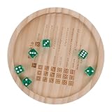 DECHOUS Würfeltablett mit Würfeln und Beutel Tragbares Würfelspiel...