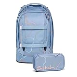 Satch pack Schulrucksack Set 2tlg. inkl. Schlamperbox (Vivid Blue)
