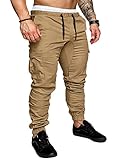 JMIERR Modische Herren-Cargohose – lässige Baumwolle, konisch,...