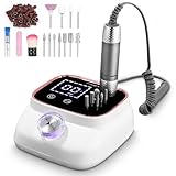 Zawaer Professionelle Elektrisch Nagelfräser, 45,000RPM Fräser für...