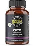 Ingwer Bio Kapseln 150 Stück - 400 mg pro Kapsel - Zingiber Officinale -...